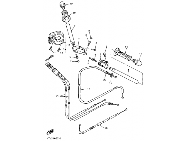 CABLE AIRE Yamaha Thundercat 600 1996 - 2003
