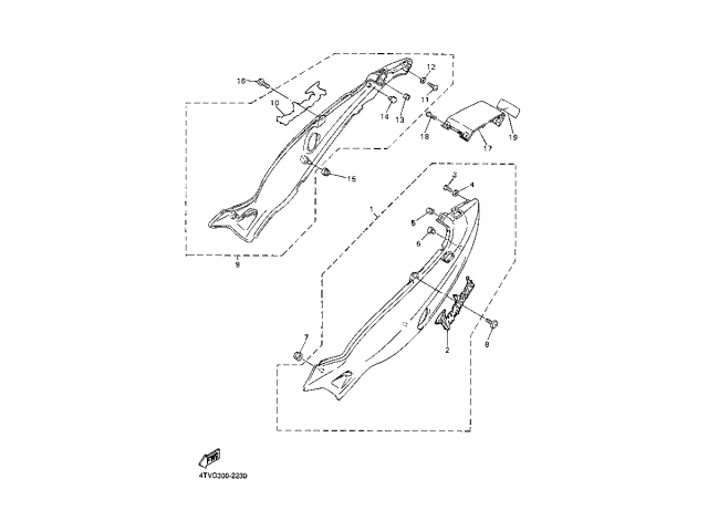 Union colin azul Yamaha Thundercat 600 1996 - 2003