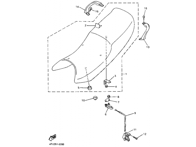 Asiento Yamaha Thundercat 600 1996 - 2003