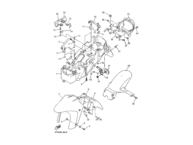 Embellecedor piloto trasero Yamaha Thundercat 600 1996 - 2003