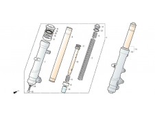 Barra completa derecha Daelim S3 250 FI Advance 2012 - 2016