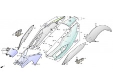 Cacha  izquierda Daelim S3 250 FI Advance 2012 - 2016