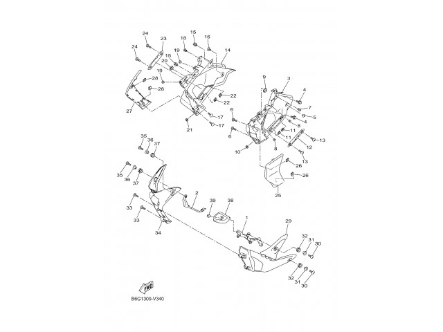 Aireador inferior izquierdo Yamaha MT 125 2020 - 2024