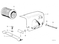 Protector filtro aire derecho Bmw r100 rs 1000 cc 1980 - 1989