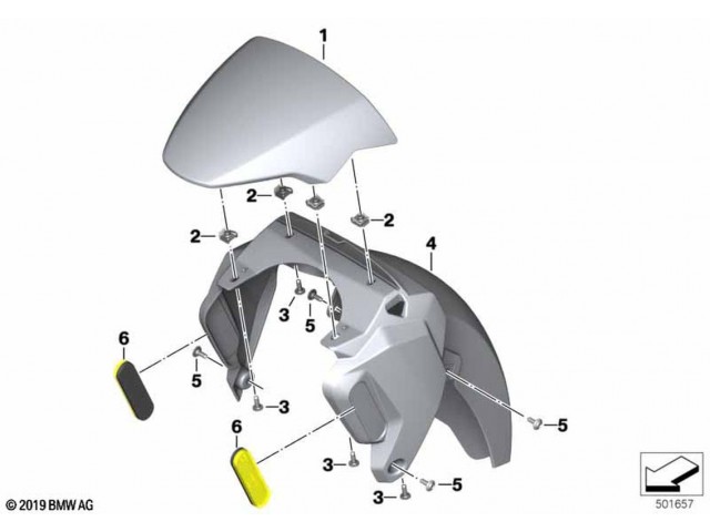 Aleta delantera parte trasera Bmw C 400 GT 2021 - 2024