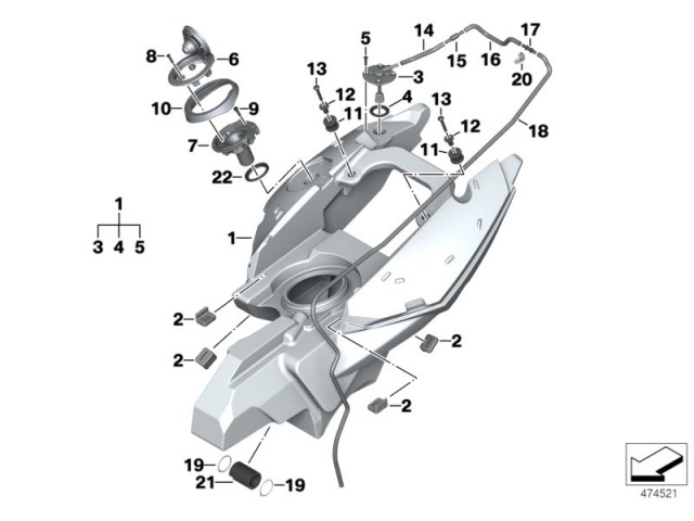 Depósito gasolina Bmw F 700 GS - 2011 - 2017