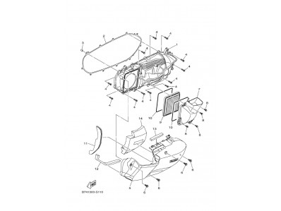Embellecedor tapa variador Yamaha XMAX 300 2023 - 2024