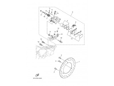Pinza freno trasera Yamaha XMAX 300 2023 - 2024