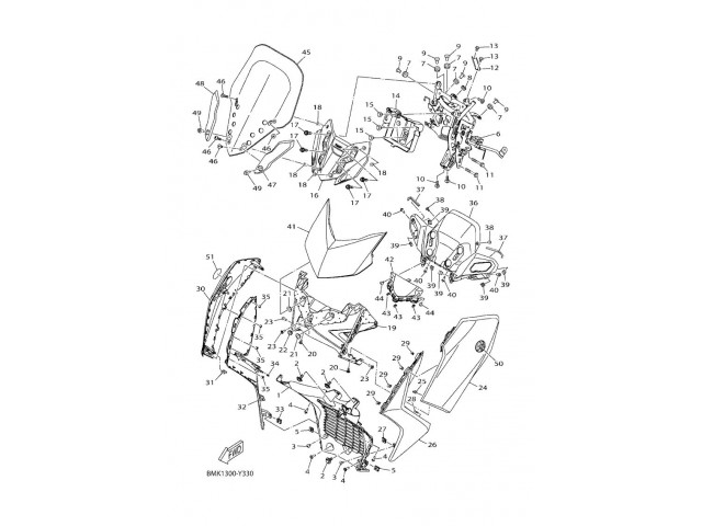 Embellecedor faro Yamaha XMAX 300 2023 - 2024