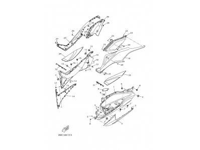 Embellecedor cacha delantera izquierda Yamaha XMAX 300 2023 - 2024