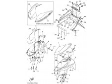 Embellecedor aleta delantera izquierda Yamaha Tricity 125 2014 - 2016