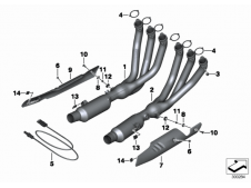 Colector derecho Bmw K 1600 GT / GTL 2010 - 2019
