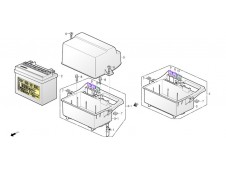 Tapa batería Daelim S3 250 FI Advance 2012 - 2016