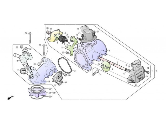 Sensor map Daelim S3 250 FI Advance 2012 - 2016