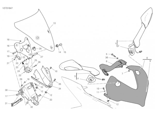 Embellecedor relojes Ducati Supersport 950 S 2019 - 2020