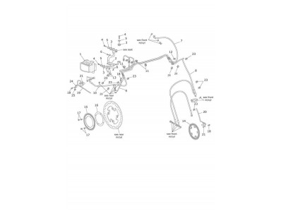 Corona abs trasera Triumph Tiger 800 xc 2011 - 2015