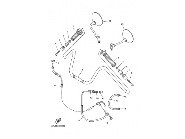 Cable Embrayage Yam Xv 125 Virago 97-00 - Partie Cycle, Bécane - Maxi Pièces 50 - 8