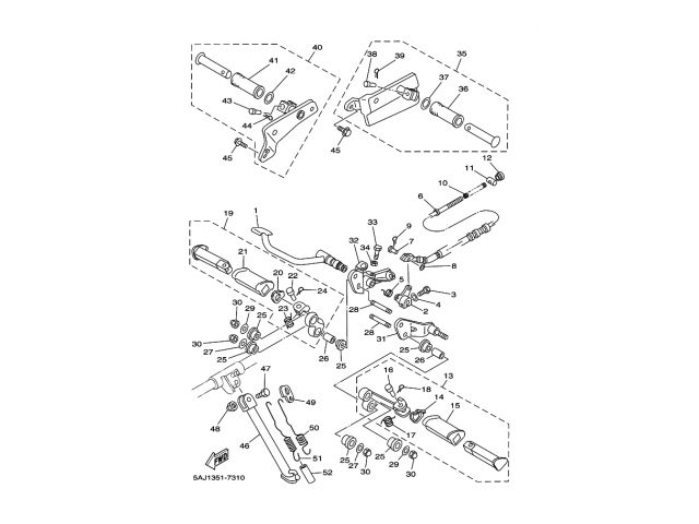 Estribera delantera izquierda o derecha Yamaha Virago XV 125 1997 - 2