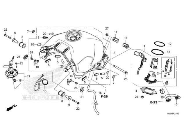 Bomba gasolina Honda CB750 Hornet 2025 - 2026
