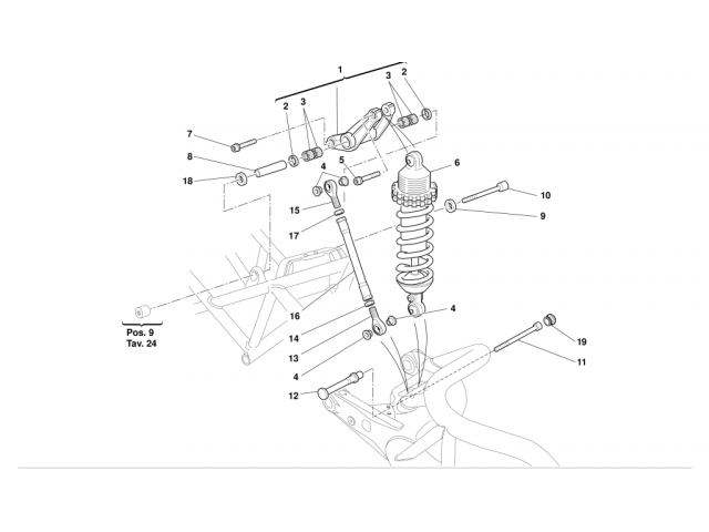 Bieletas de suspensión Ducati Monster S2R 800 2005 - 2008