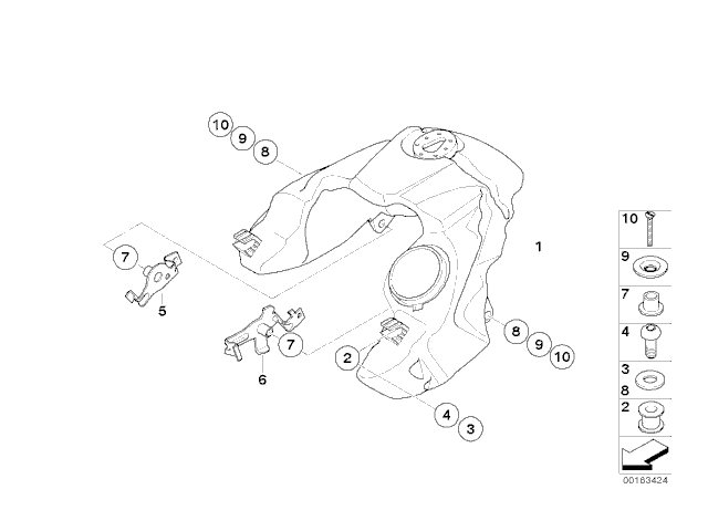 Deposito gasolina Bmw r1200 gs 2008 - 2012