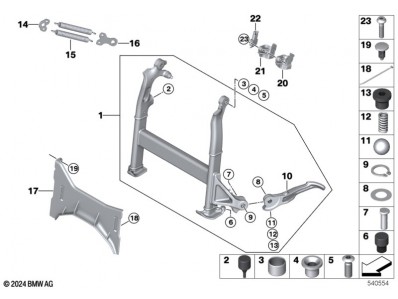 Caballete central Bmw R 1300 GS 2022 - 2025