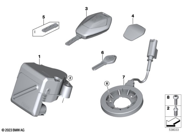 Cerraduras codificadas Bmw R 1300 GS 2022 - 2025