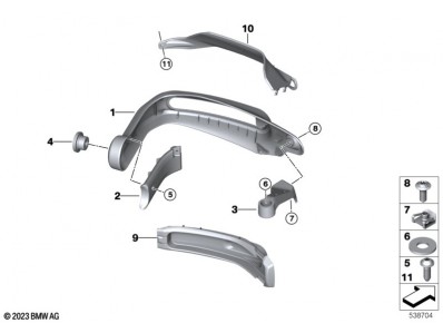 Cubre maneta izquierda Bmw R 1300 GS 2022 - 2025