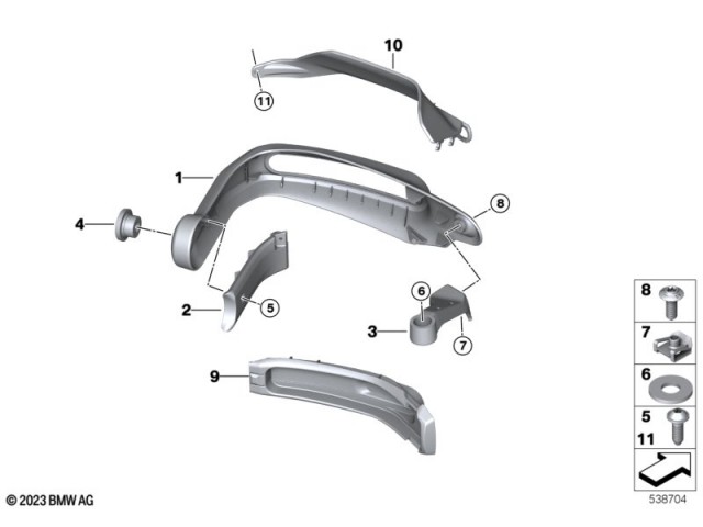 Cubre maneta izquierda Bmw R 1300 GS 2022 - 2025