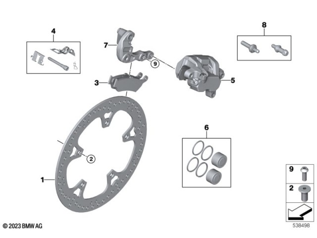 Disco freno trasero Bmw R 1300 GS 2022 - 2025