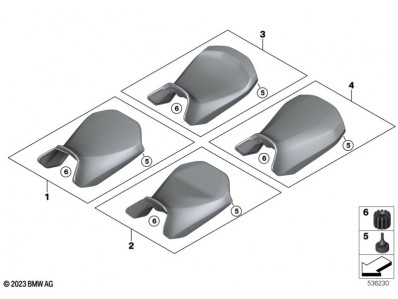 Asiento piloto calefactable Bmw R 1300 GS 2022 - 2025