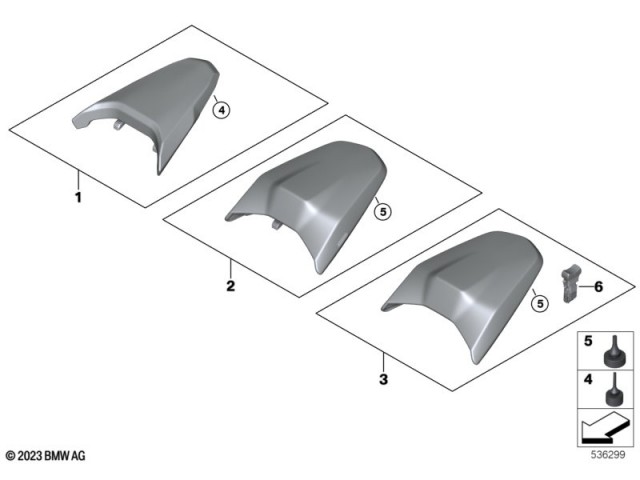 Asiento pasajero calefactable Bmw R 1300 GS 2022 - 2025