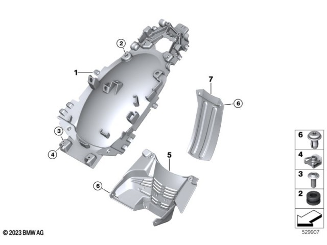 Aleta pase rueda inferior Bmw R 1300 GS 2022 - 2025
