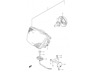 Faro Suzuki DR 650 RSE (SP43) 1991 – 1996