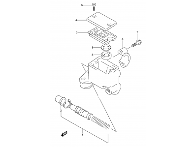 Bomba freno delantero Suzuki DR 650 RSE (SP43) 1991 – 1996