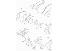 Cacha bajo asiento derecha Ktm 1290 Super Adventure S 2017 - 2020