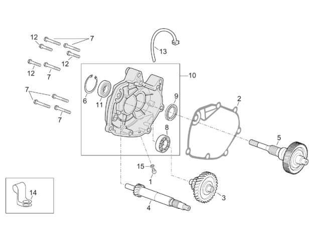 Grupo trasero Aprilia Arrecife 500 2001 - 2004