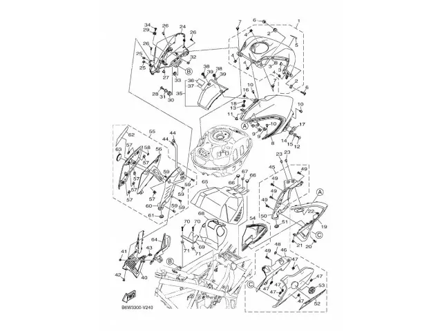 Aireador izquierdo Yamaha MT-03 2020 - 2021