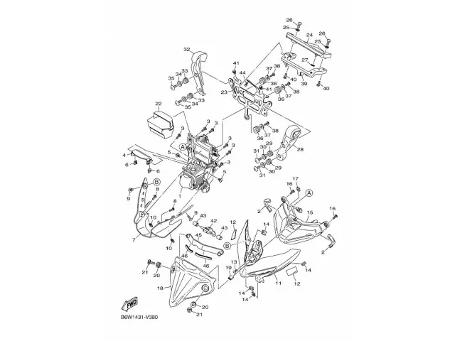 Soporte intermitentes delanteros Yamaha MT-03 2020 - 2021