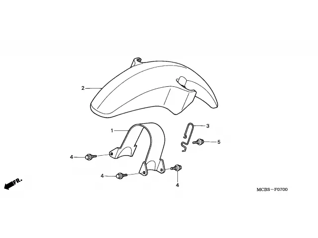 Aleta delantera Honda Transalp 650 2000 - 2004