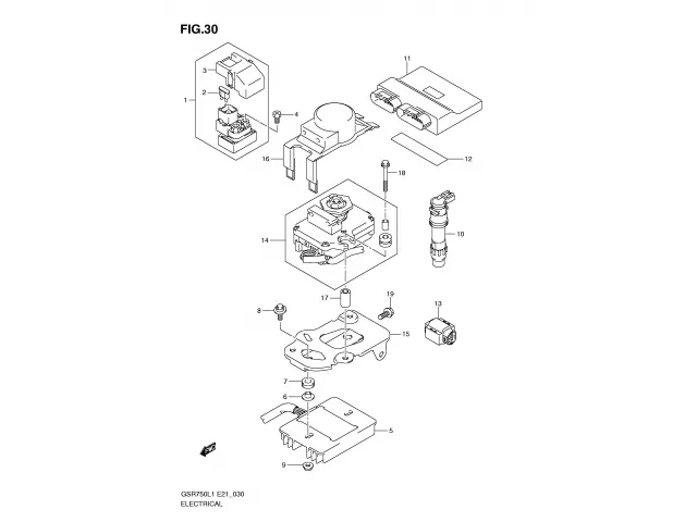 Soporte regulador Suzuki GSR 750 2011 - 2016