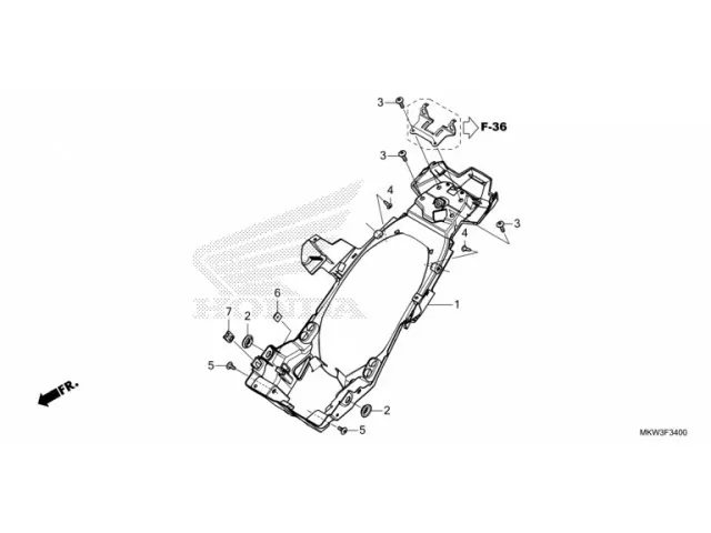 Aleta pase rueda superior Honda NC 750 X DCT 2021 - 2024