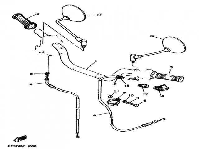 Manillar especial Yamaha Sr 250 1980-1989