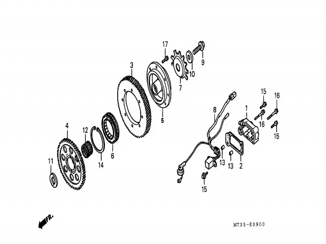 Bendix de arranque Honda Pan european 1100 1990-2000