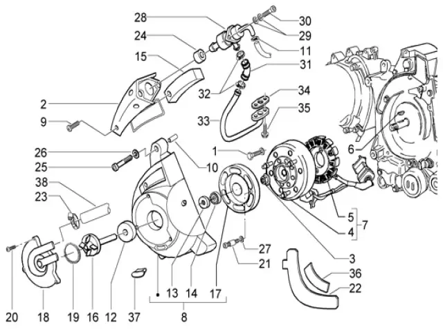 Bomba agua Piaggio X9 125 evo 125 2003-2007