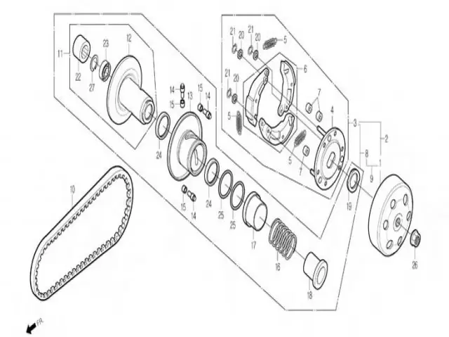 Embrague con poleas Daelim S2 125 2007-2009