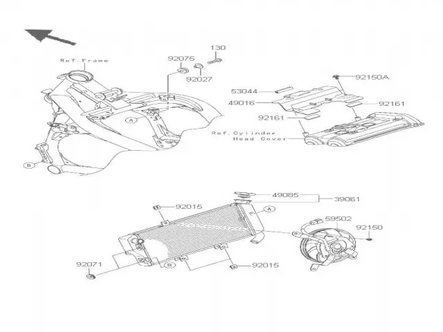Electroventilador Kawasaki er6n abs 650 2009-2011
