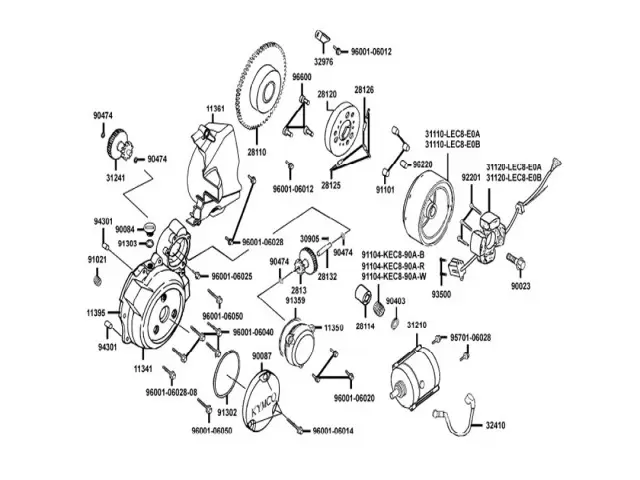 Bendix de arranque completo original Kymco Quannon 125 2007-2011