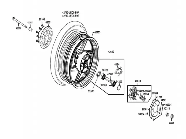 Disco freno trasero Kymco Quannon 125 2007-2011