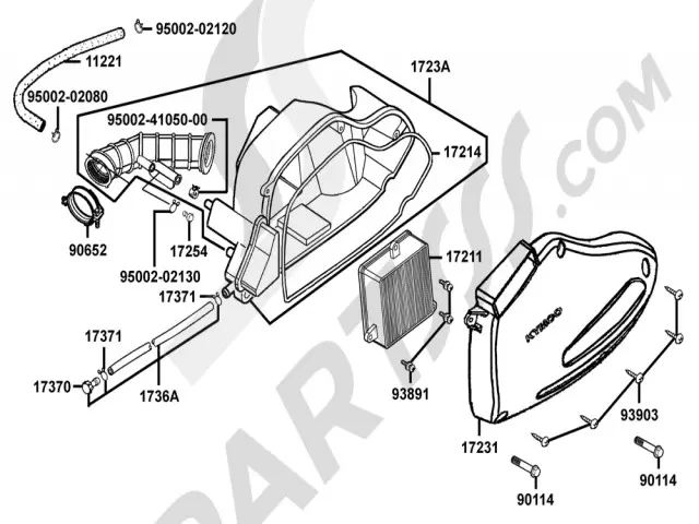 CAJA FILTRO AIRE Kymco Movie xl 125-150 2000-2007